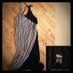 NWOT Maxi grey and black dress XL